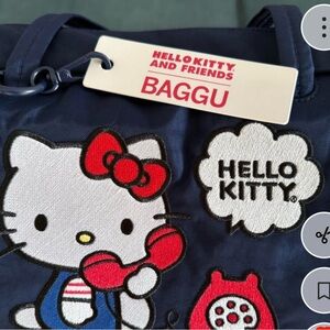 Hello Kitty Baggu Bowler bag - Navy and Red
